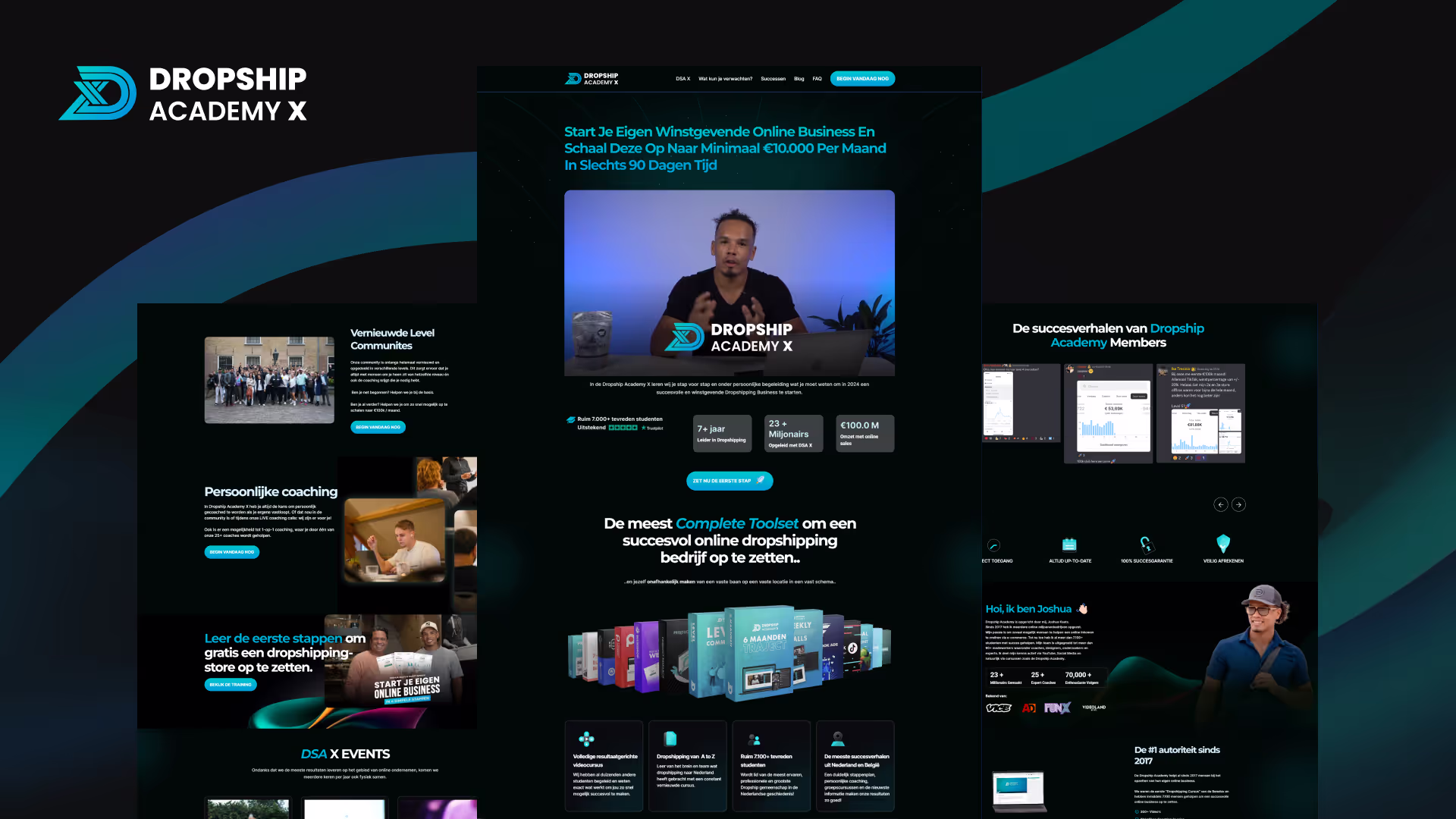 Dropship Academy website by Weblyfe