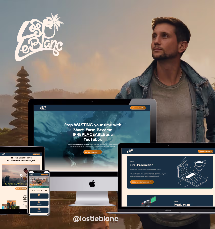 Lost LeBlanc website by Weblyfe
